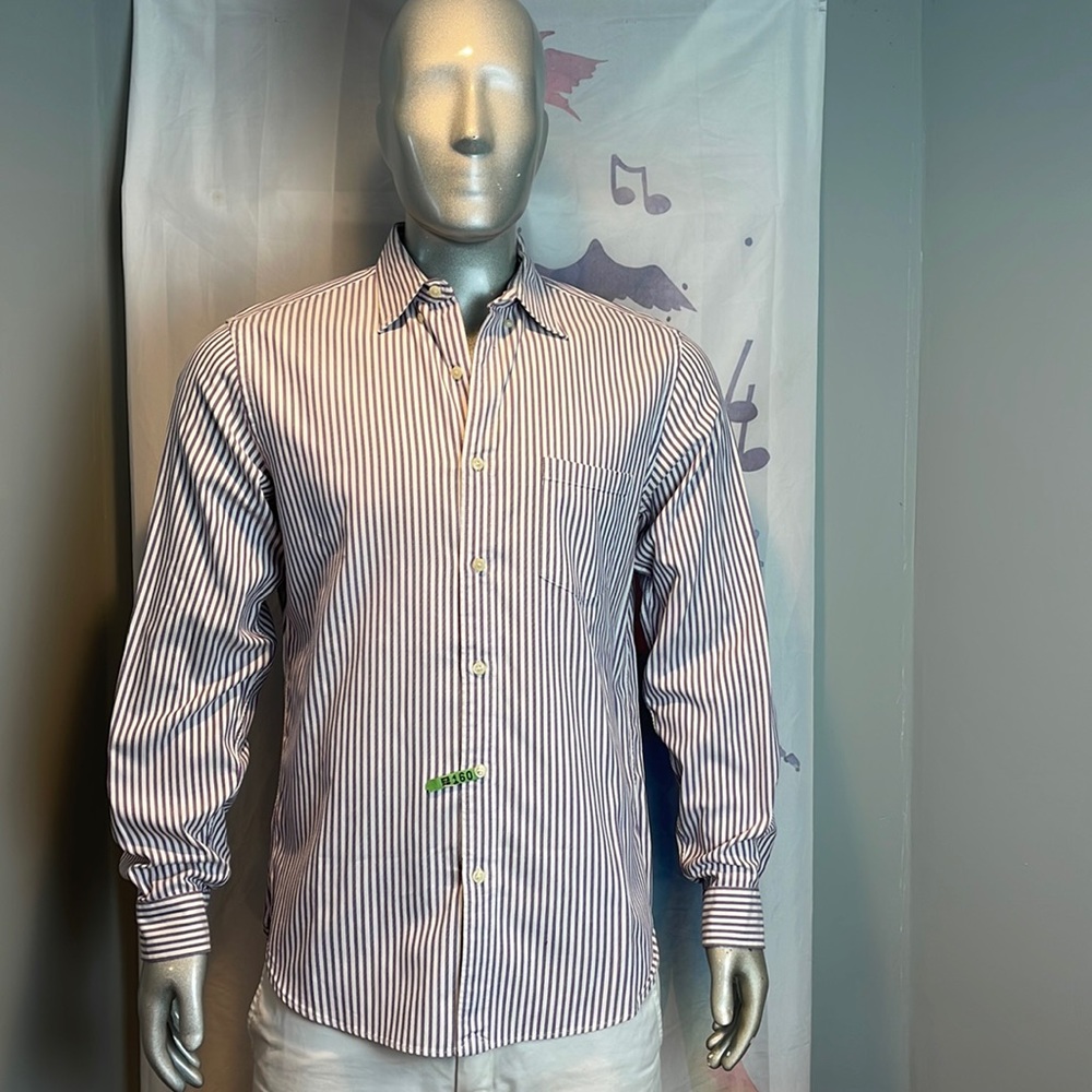 J. crew Vintage Oxford 100% Cotton Long Sleeve Striped Shirt Size M